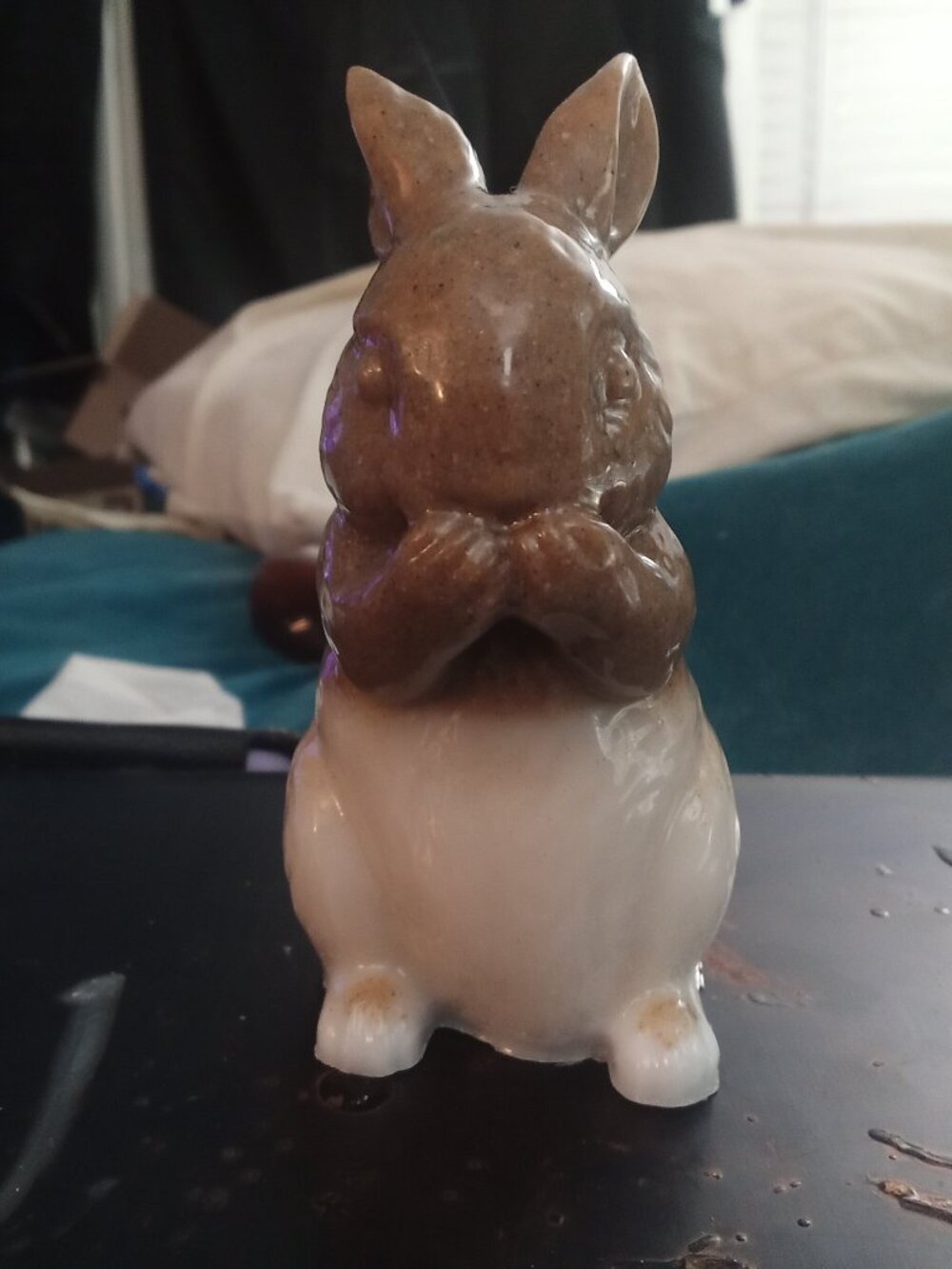Handmade Wise Rabbit Speak No Evil Statue